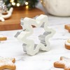 Unique Bargains Large Snowflake Trio Cookie Cutter Hand Washable Stainless Steel Plastic White 3.5"x4.3"1.6" 1Pcs - 2 of 4
