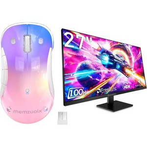 LED Wireless Mouse and 27 Inch Computer Monitor - 1 of 3
