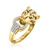 Ross-Simons 0.10 ct. t.w. Diamond Cheetah Ring in 18kt Gold Over Sterling - 4 of 4