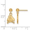 Black Bow Jewelry 14k Yellow Gold East Carolina Pirates NCAA Dangle Earrings - 2 of 3