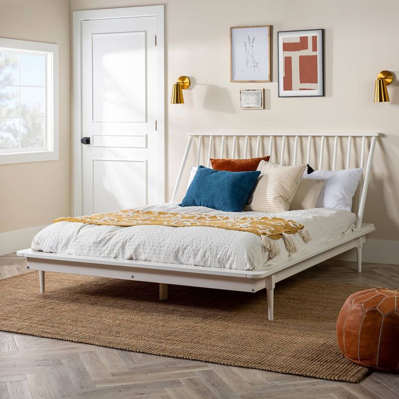 Boho Solid Wood Spindle Platform Bed - Saracina Home, 3 of 24