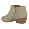 Soda Women's Mug Round Toe Faux Suede Stacked Heel Western Ankle Boots - 3 of 3