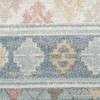 HomeRoots 5' X 7' Blue Light Blue and Orange Geometric Flatweave Area Rug - 4 of 4