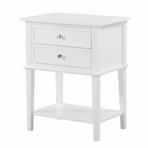Gulches Elegant Contemporary Nightstand with Open Shelf, EZ Assembly & Compact Design, Durable Bedroom Storage - 1 of 4