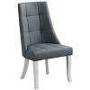Kings Brand Furniture Milan Vinyl Upholstery Kitchen Dinette Dining Room Side Chairs, Set of 2, Gray/White - 4 of 4