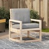 vidaXL Patio Chair - Solid Pine Wood Garden Armchair for Outdoor - Comfortable Seating with Slatted Design - 22.6"x24.8"x29.9" - Brown - 2 of 4