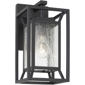 Minka Lavery Modern Outdoor Wall Light Fixture Sand Coal 12 1/4" Clear Seeded Glass for Post Exterior Barn Deck House Porch Patio - 1 of 4