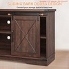 Living Room Farmhouse TV Stand for TVs Up to 65", Rustic Entertainment Center w/Sliding Barn Doors, Storage Cabinets & Adjustable Shelf, Media Console - 4 of 4