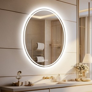 28/31.5in Bathroom Mirrors with Lights Anti Fog Dimmable LED Vanity Mirror IP56 Waterproof - 1 of 4