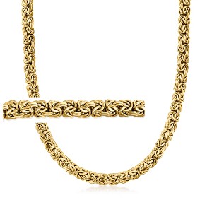 Ross-Simons 18kt Gold Over Sterling Silver Byzantine Necklace - 1 of 4