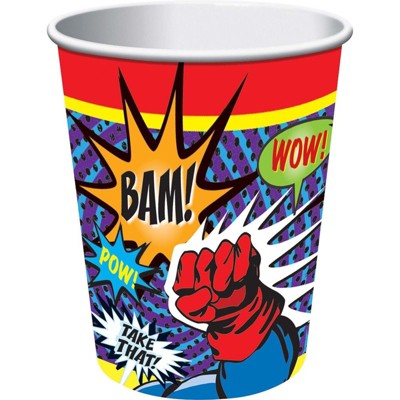 Birthday Express Superhero Party 9 Oz Cups - 8 Pack