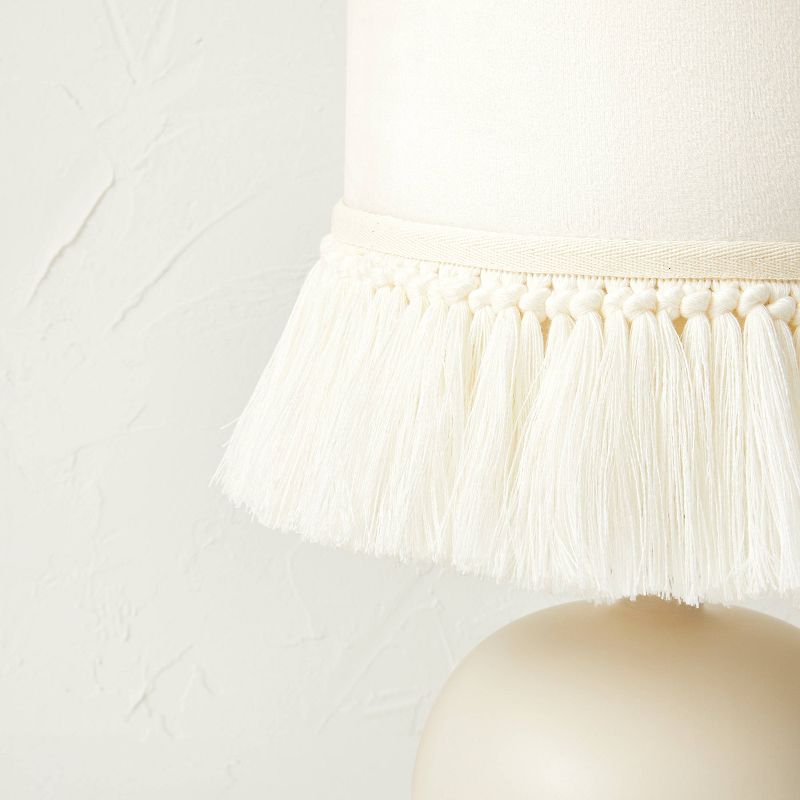 Small Table Lamp with Fringe Shade Off-White (Includes LED Light Bulb) - Opalhouse&#8482; designed with Jungalow&#8482;, 5 of 12