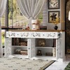 FUFU&GAGA White Buffet with Classical Aesthetics and Hollow Relief - Patterned Doors Sideboard Bar Cabinet Pantry - 3 of 4