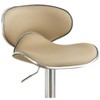 Simple Relax Adjustable Faux Leather Bar Stools Brown Set of 2 - 3 of 4