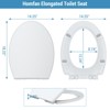 Toilet Seat, Slow Close, Quick Release Hinges, Non-Slip Bumpers, White, Modern Style,Universal Fit for American Standard Toilets - 2 of 4