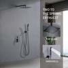 Shower System Shower Faucet Combo Set Wall Mounted with 10in Rainfall Shower Head and handheld shower faucet - 2 of 4