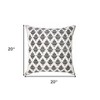 20" Indigo And White Cotton Motif Throw Pillow - 3 of 4