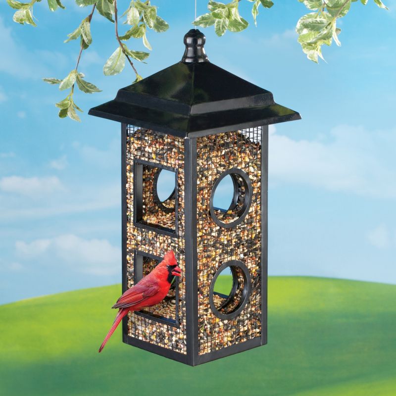 Collections Etc Black Metal Fly Through Hanging Bird Feeder 6.75 X 6.75 X 14.25, 2 of 4