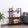 Tangkula 3-Tiers Modern Bookshelf Wooden and metal Bookcase Display Shelf Rack - 2 of 3