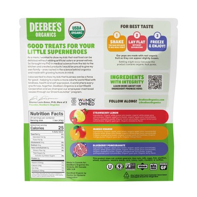 DeeBees's Organics Superfruit Pops - 1.35oz/24ct