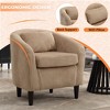 HOMEFUN Modern Corduroy Upholstered Accent Chair with Wooden Legs - 2 of 4