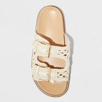 Women's Kylie Woven Two Band Footbed Sandals - Universal Thread