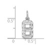 Black Bow Jewelry Sterling Silver, Varsity Collection, Small D/C Pendant, Number 8 - 4 of 4