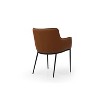 Whiteline Modern Living Tiffany Dining Armchair, Brown - 4 of 4