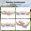 4-Piece Outdoor Wicker Patio Furniture Set with Swivel Chairs and Cushions, 5-Person Conversation Sofa Set with Coffee Table - ModernLuxe - 4 of 4
