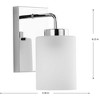 Progress Lighting Merry Collection 1-Light Polished Chrome Bath Vanity Light, Etched Glass, Damp Rated - 2 of 3