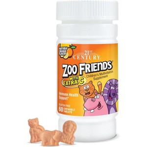 21st Century Zoo Friends with Extra C Chewable Tablets, 60 Count - 1 of 4