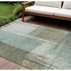 Pale Aqua And Beige Abstract Washable Indoor Outdoor Area Rug - 2 of 4