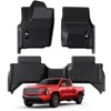 TruAIR All-Weather Floor Mats for 2024 Toyota Tacoma (2 Rows) - Custom Fit TPE Anti-Skid Liners (1-Set, Black) - 2 of 4