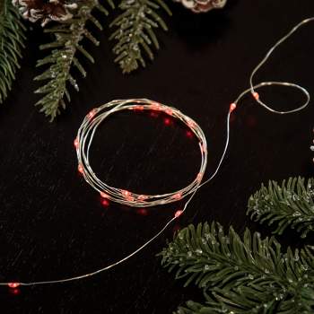 Northlight 50-Count Red LED Micro Fairy Christmas Lights - 16ft, Copper Wire