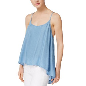 Rachel Roy Womens Layered Look Knit Blouse, Blue, Small - 1 of 1