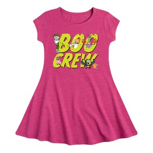 Girls' - SpongeBob SquarePants - Boo Crew Fit & Flair Cap Sleeve Graphic Dress - 1 of 4