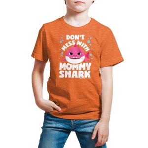 Boys' - Baby Shark - Don't Mess With Mama Shark Short Sleeve Graphic T-Shirt - 1 of 4