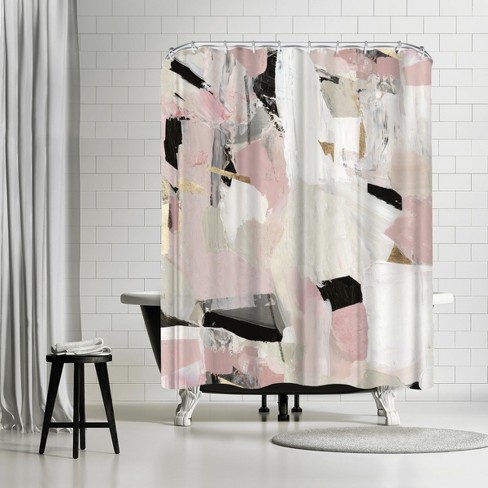 Americanflat Black Rose Gold Ii By Pi, Rose Gold Shower Curtains