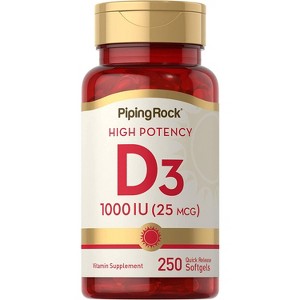 Piping Rock Vitamin D3 | 1000 IU | 250 Softgels - 1 of 1