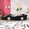 Full Size Race Car-Shaped Platform Bed with Wheels - 2 of 4