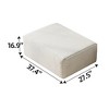 37.40inSofa ottoman ,No Assembly Required,White(Plush Corduroy Fabric) - 3 of 4
