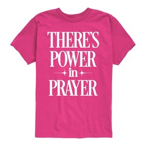 Boys' - Instant Message - Theres Power In Prayer Short Sleeve Graphic T-Shirt - 1 of 4