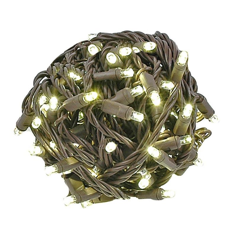 Novelty Lights LED Christmas String Lights 100 Mini Bulbs for (Brown Wire, 50 Feet), 2 of 10