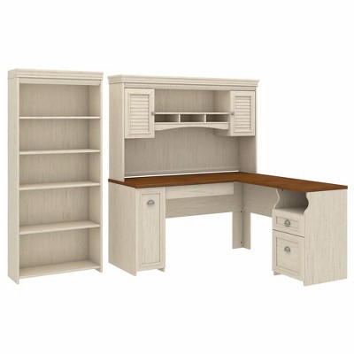 Fairview 60W L Shaped Desk With Drawers And Cabinet By Bush Furniture - On Sale - Bed Bath & Beyond - 31451729
