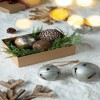 NAYSAYE Party Decoration and Accessories Wood Christmas Ball Hanging Ornament Set for Holiday Celebration, Brown, 4"*4"*0.55" - 3 of 4