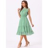 Allegra K Women's Sleeveless Smocked Waist Gilding Metallic Stars Chiffon Party Dress - 4 of 4
