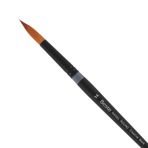 Creative Mark Beste Golden Taklon Round #14 Artist Brush, Professional Watercolor Brushes, For Acrylic Painting, Short Handle, Sharp Edges, Hand-Tied - 1 of 4