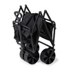 Seina Heavy Duty Steel Frame Collapsible Folding Outdoor Portable Utility Cart Wagon with All Terrain Plastic Wheels and 150 Pound Capacity, Black - image 4 of 4