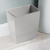 Small Rectangular Bathroom Trash Cans - Set of 4 - Gray - Made in USA - 3 of 4