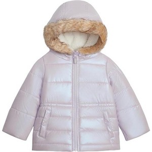 OSHKOSH B'GOSH Girls' Classic Heavyweight Parka with Faux Fur Hood - 1 of 4